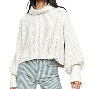 Free People Be Yours Cowl Neck in White